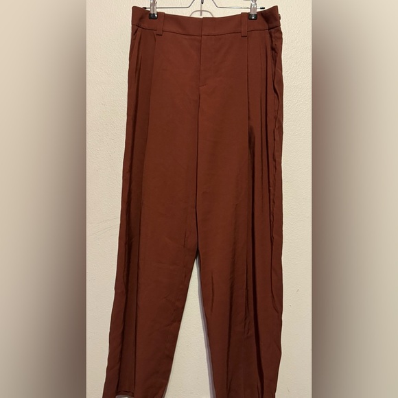 NWT Vince Wide-Leg Tailored Trousers in Brown - Picture 5 of 8